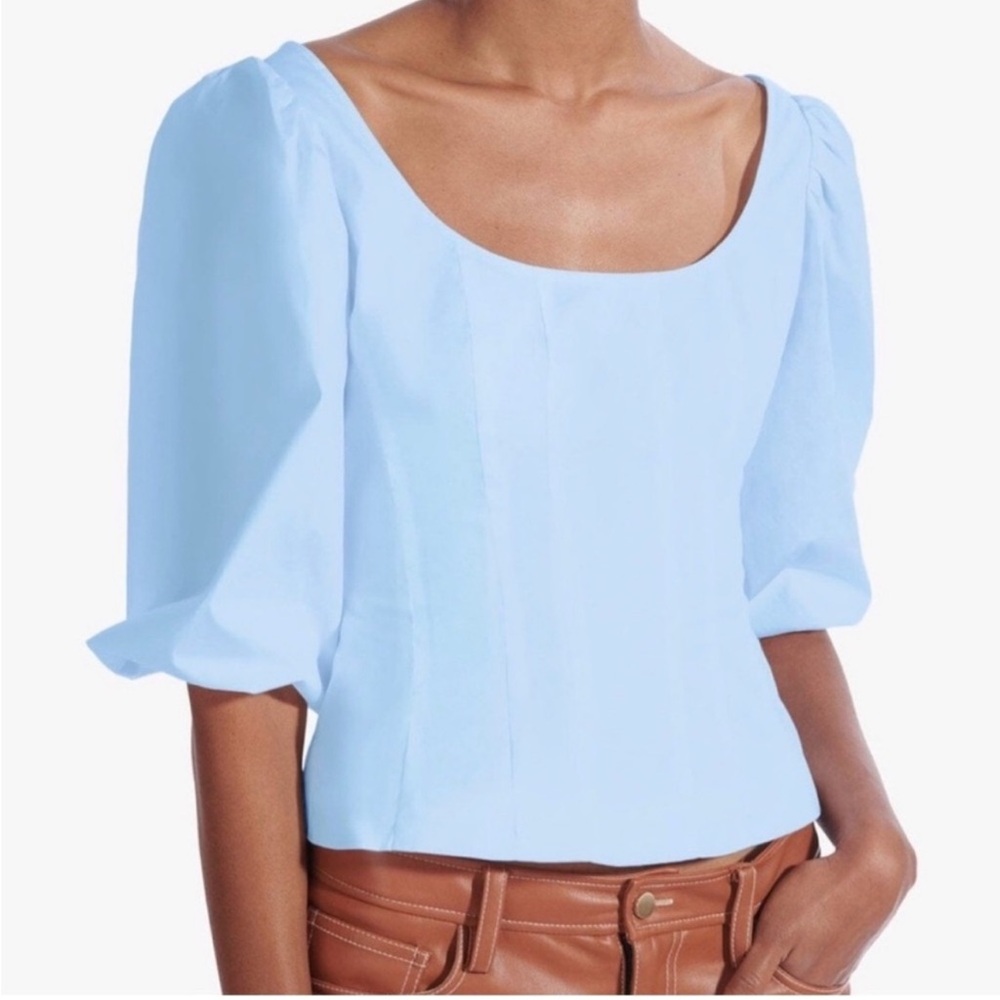 STAUD SWELLS TOP in French Blue NWT